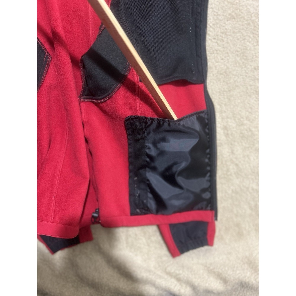 Black Diamond Jacket Mens Medium Red Black Softshell Fleece Lined Coat 5 Pockets - Picture 7 of 10